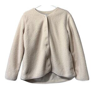 Old Navy Women‎ Size Medium Fleece Cozy Cash Button Down Jacket Polyester Preppy